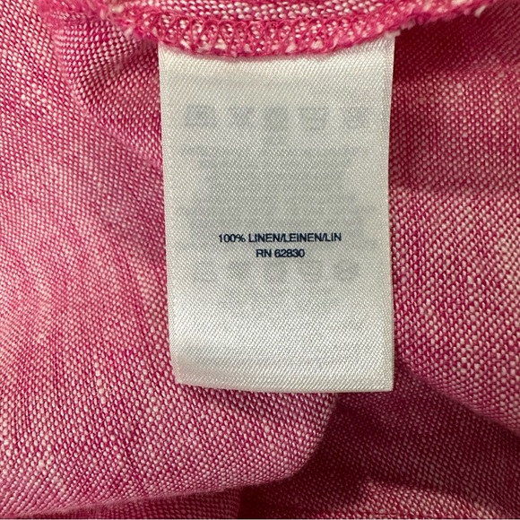 Lands’ End Heathered Pink Sleeveless A-Line 100% Linen Dress Size 1X, 16W-18W - Picture 10 of 12